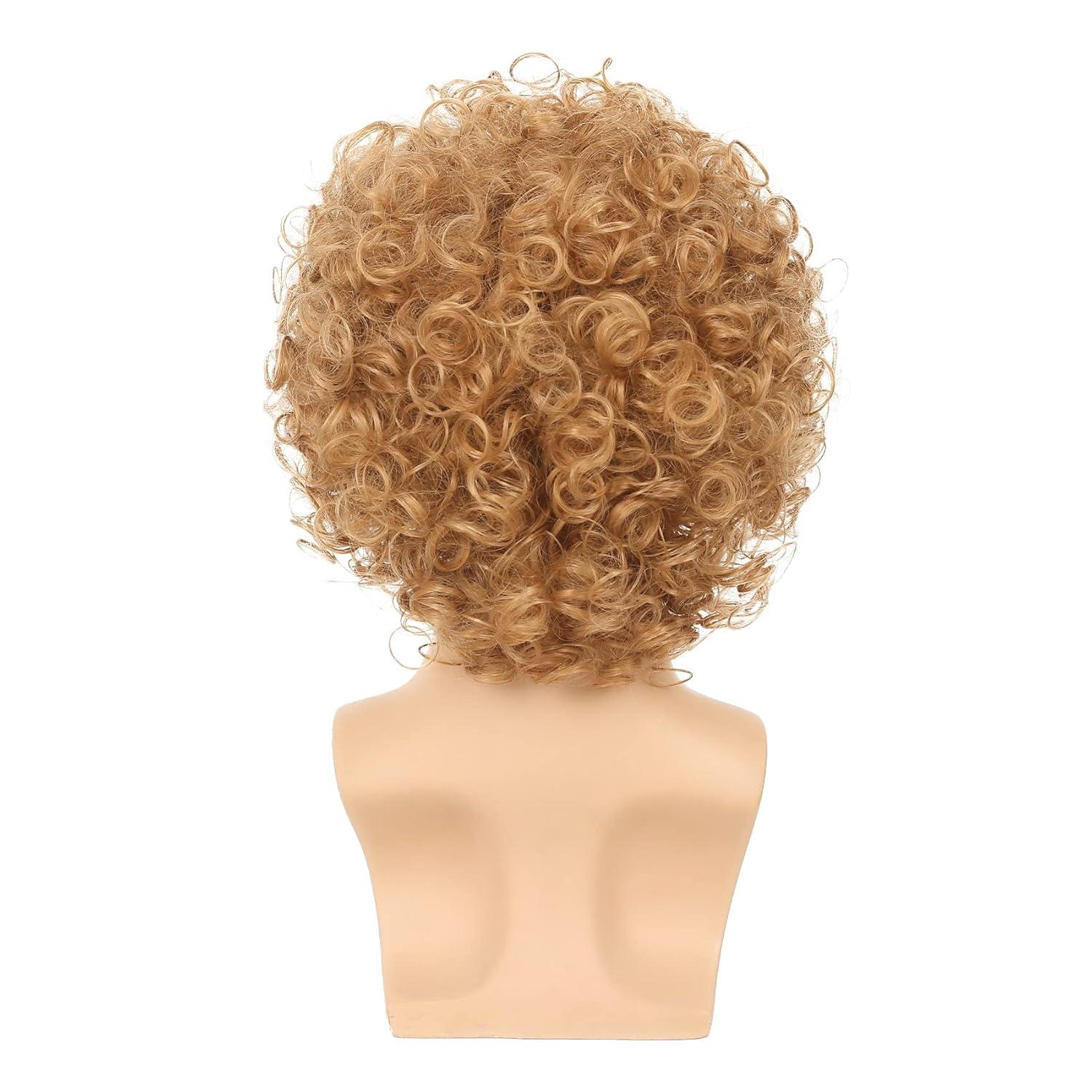 imageShort Black Wigs for Men Layered Fluffy Natural Synthetic Hair Male Wig Daily and Halloween WigBlonde