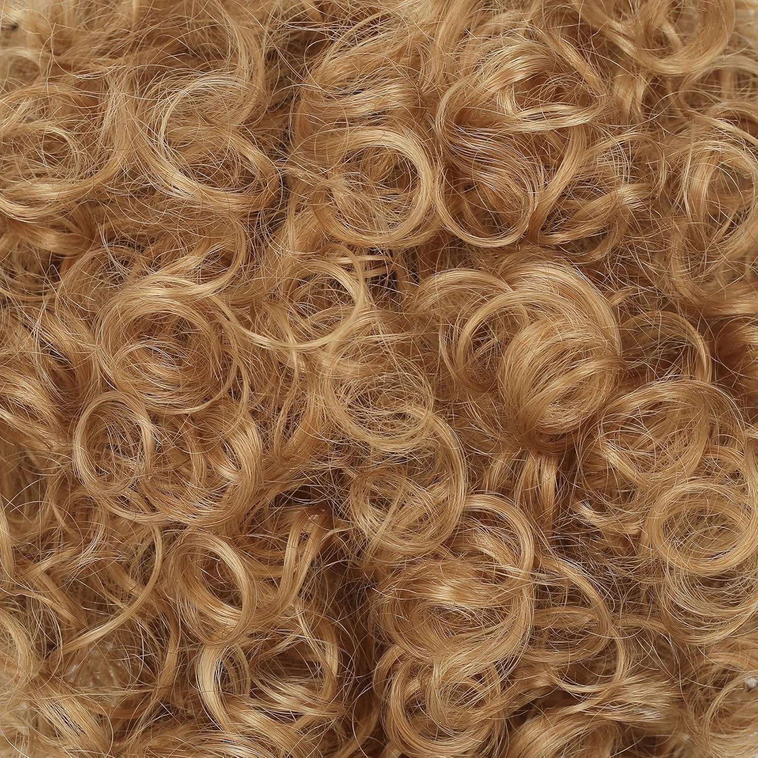 imageShort Black Wigs for Men Layered Fluffy Natural Synthetic Hair Male Wig Daily and Halloween WigBlonde