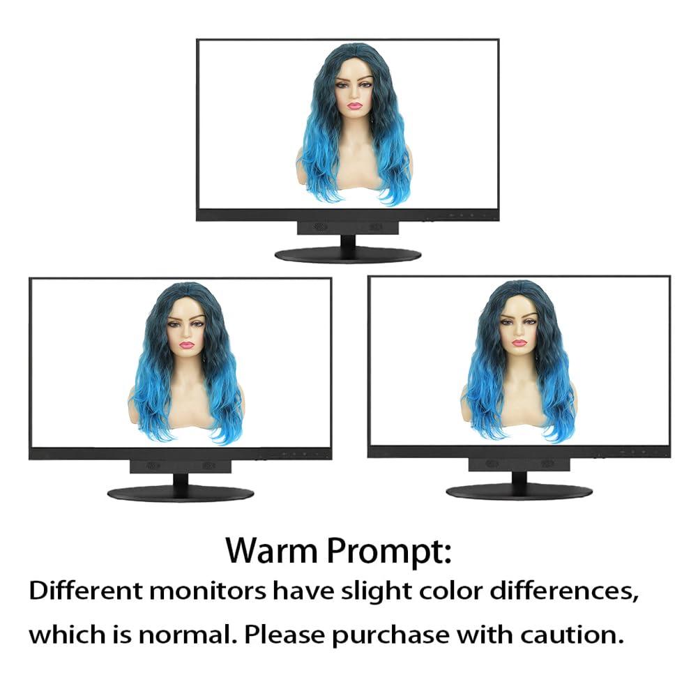 imageBlonde Curly Short Finger Wave Wigs for Lady with Bangs Synthetic Hair Natural Cosplay Halloween Costume Women WigsBlack Blue