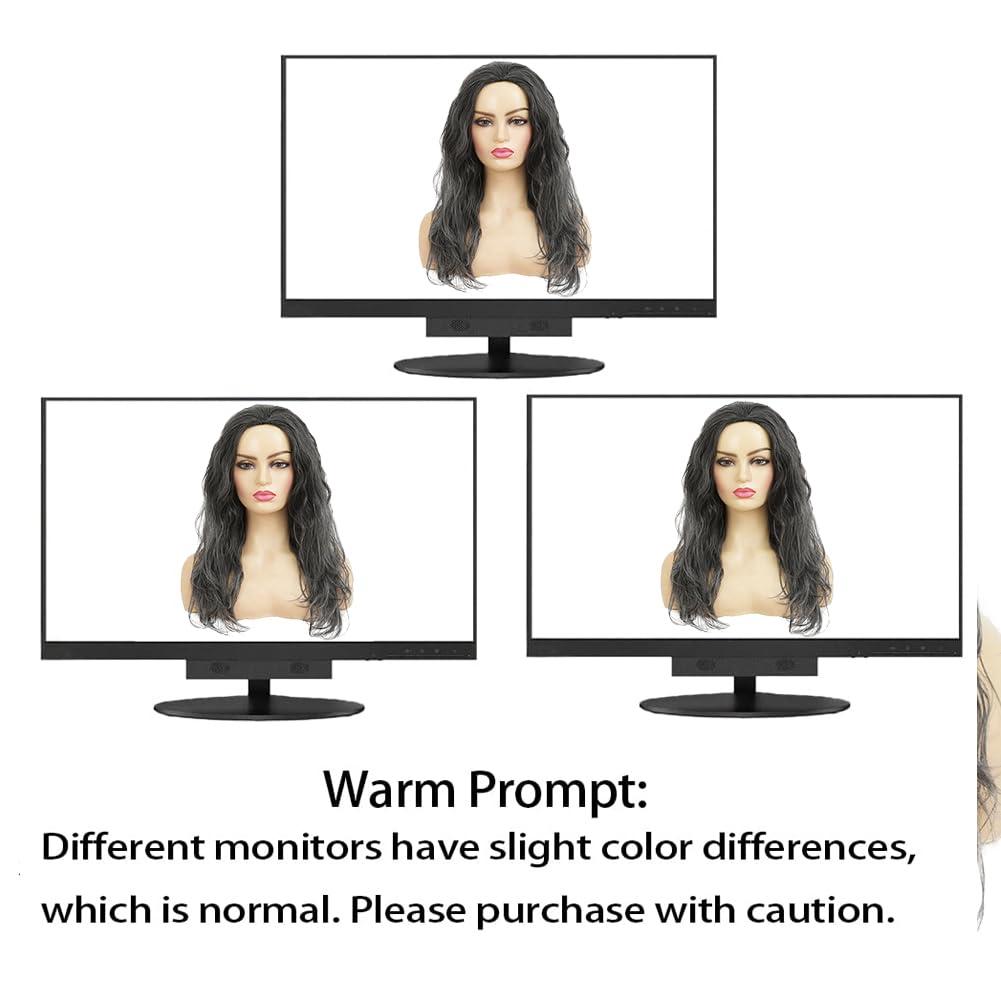 imageBlonde Curly Short Finger Wave Wigs for Lady with Bangs Synthetic Hair Natural Cosplay Halloween Costume Women WigsBlack Grey