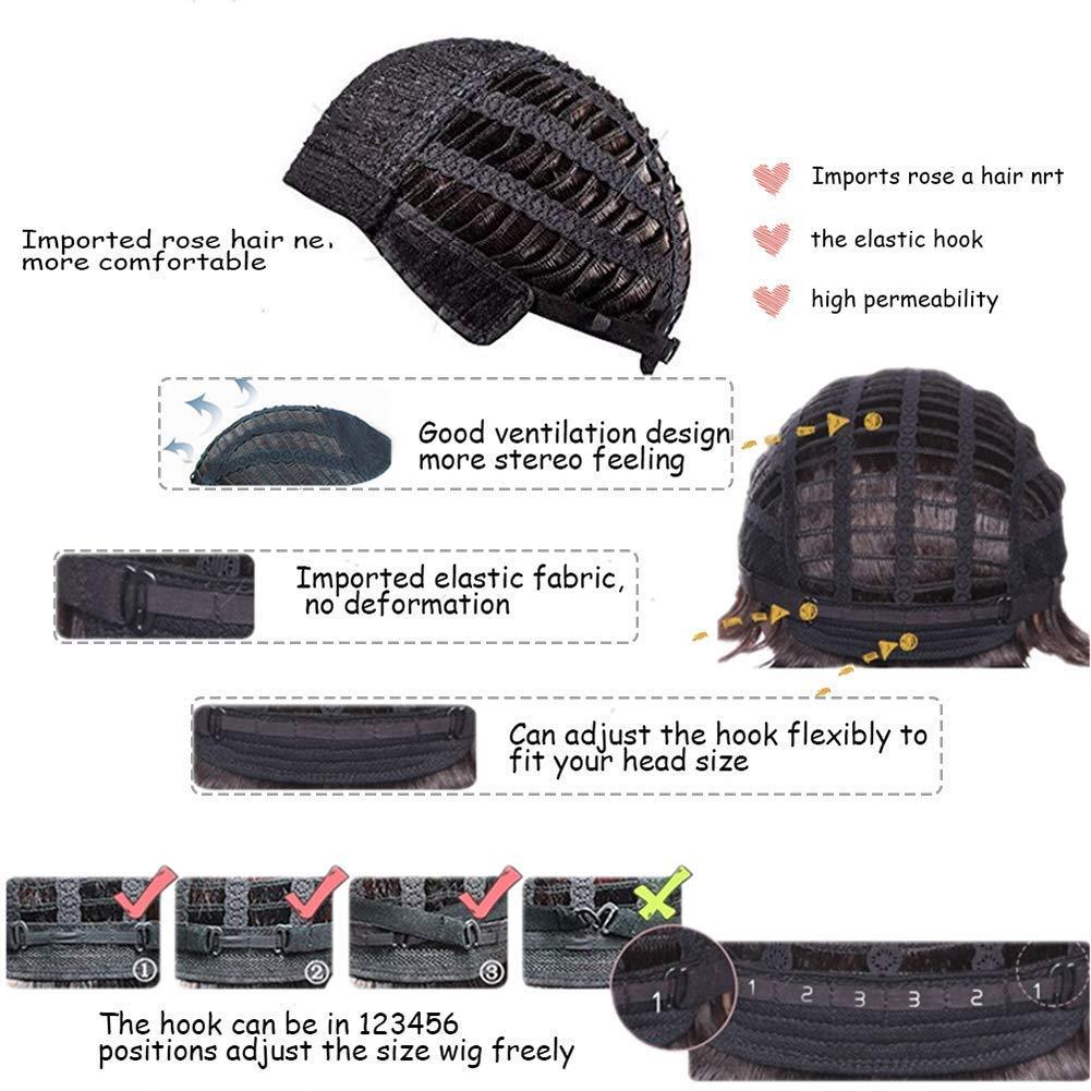 imageWomen Short Black Finger Wave Wigs with Bangs 1920s Curly Synthetic Flapper Wig Heat Resistant Vintage Halloween Cosplay Costume Hair WigMullet Black