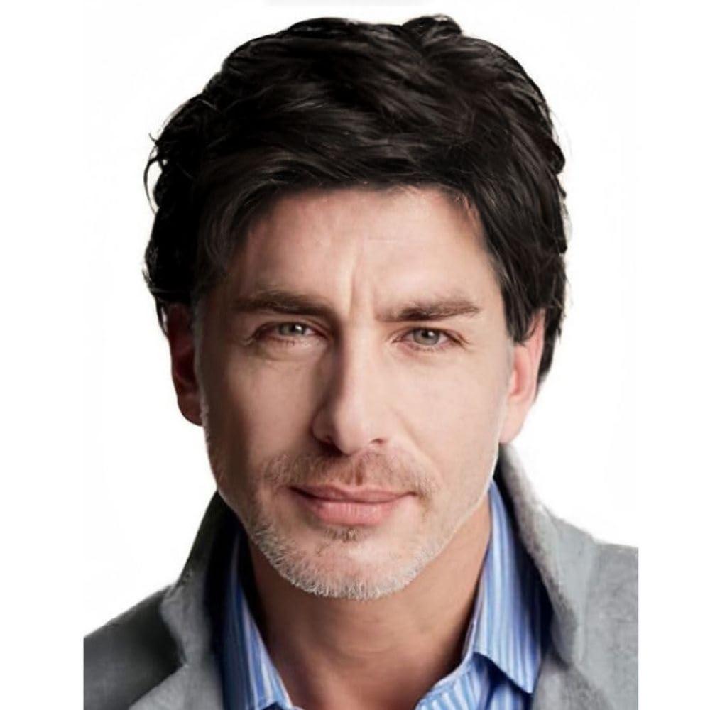 imageMens Black Short Wigs Natural Hair Male Wig Fluffy Synthetic Fibre Heat Resistant Halloween Cosplay WigBlack