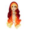 imageOrange Yellow and Red Wigs Colorful Long Curly Wavy Women Cosplay Costume Wigs Anime Halloween Party