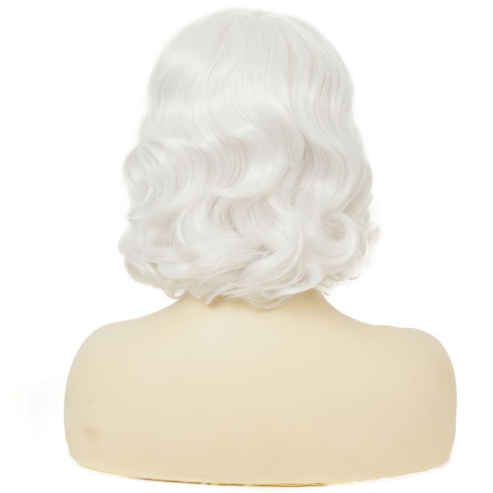 imageBlack Purple Wig for Women with Bangs Shoulder Length Natural Looking Halloween Cosplay Daily WigWhite Wave