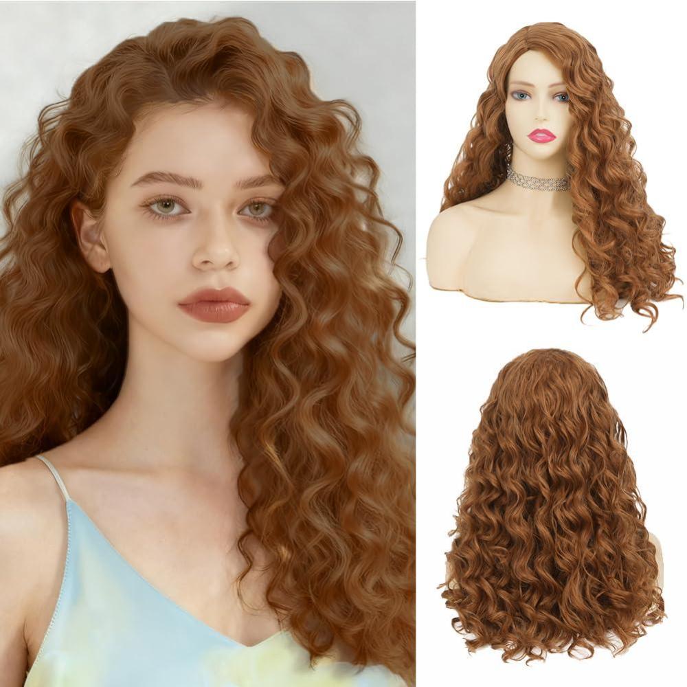 image:imageLong Blonde Curly Wig for Women Natural Wave Hair Wigs for White Women Cosplay Party Theater Costume Wig