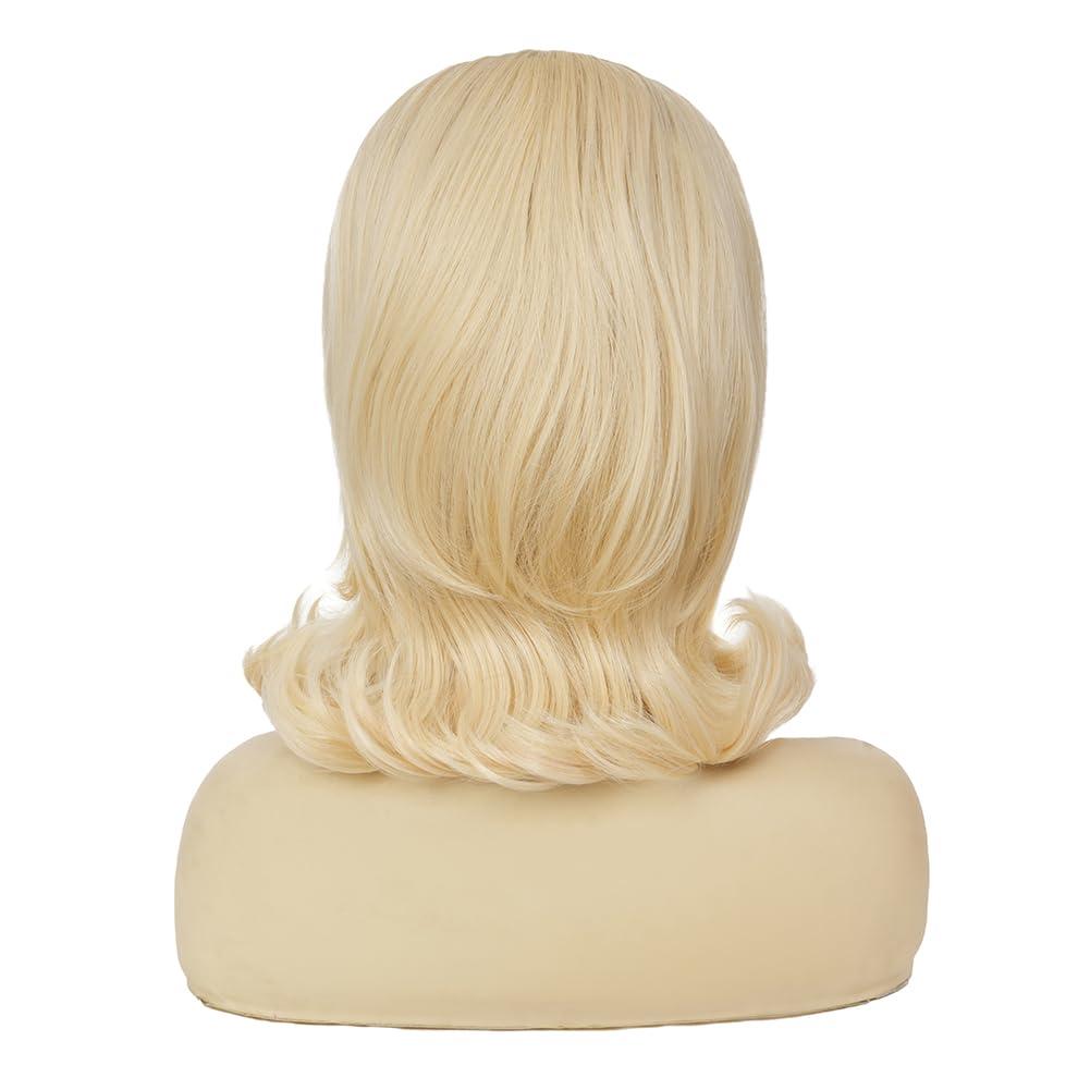 image:imageTseses Vintage Blonde Vintage Curly Wig for Women Bouffant Beehive 50s 60s Retro Wigs with Bangs Lady Cosplay Halloween Costume Hair WigCurly Blonde