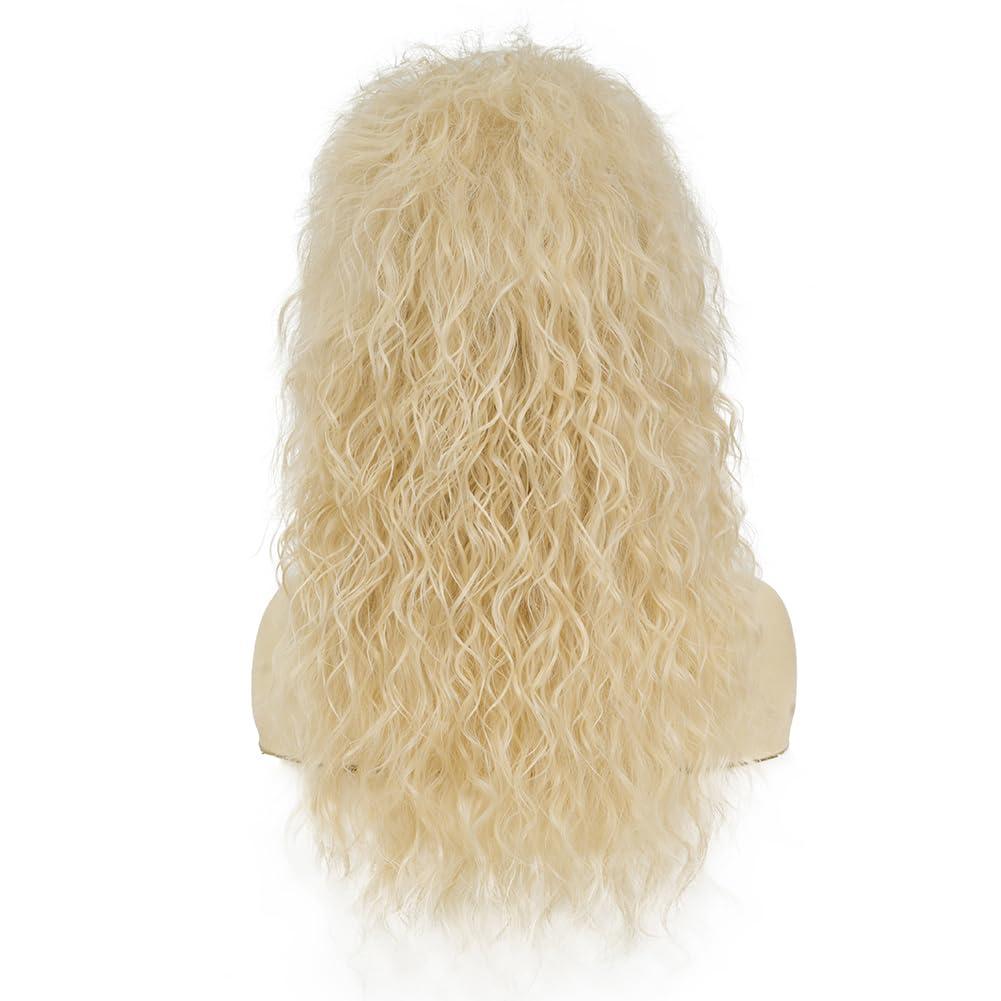 image:imageRetro Red Short Wig 50s 60s Wig for Women Bouffant Beehive Wigs with Bangs Synthetic Wigs for Halloween Costume Party UseLong Blonde