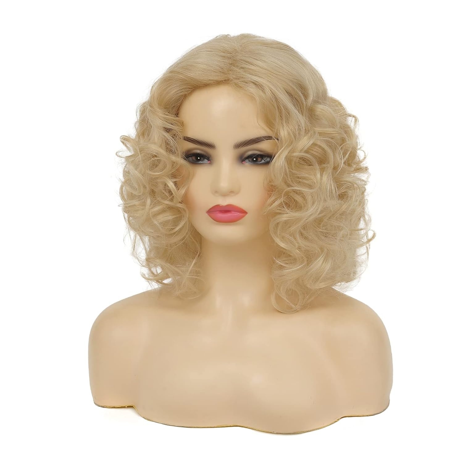 image:imageTseses Women Grey Mixed White Wig Short Salt and Pepper Straight Bob Hair Wigs Natural Hairline Synthetic Wig for WomenBlonde