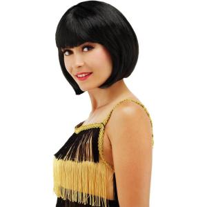 Folat Femme Folat Perruque Noire Carr , Noir, taille unique EU(Noir)