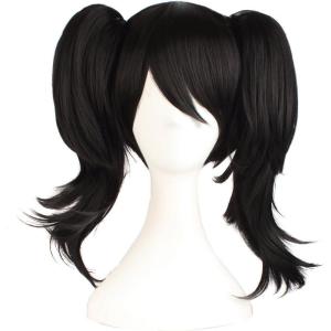 MapofBeauty 28&Prime;/70cm Longue Bouclé Femmes Tressé Perruques (Noir Bleu)(Black)