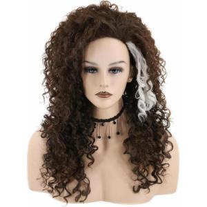PORSMEER Daenerys Dragon Queen Cosplay Perruque Long Bouclé Ondulé Tresses Cheveux Blonde Perruques pour Femmes Costume Halloween Fête (Blond Clair)(Bellatrix Lestrange)