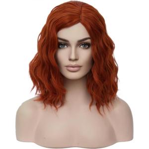 PORSMEER Daenerys Dragon Queen Cosplay Perruque Long Bouclé Ondulé Tresses Cheveux Blonde Perruques pour Femmes Costume Halloween Fête (Blond Clair)(Veuve noire-14&prime;)