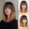 Des racines noires au blond brun-Lisse