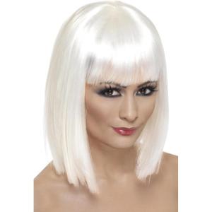 Perruque Carré Blonde Femme(Blanc)