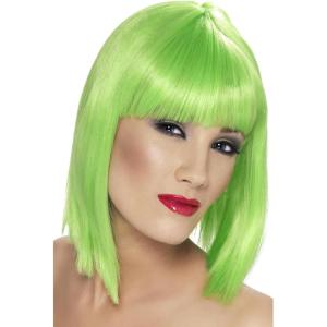 Perruque Carré Blonde Femme(Vert Fluo)