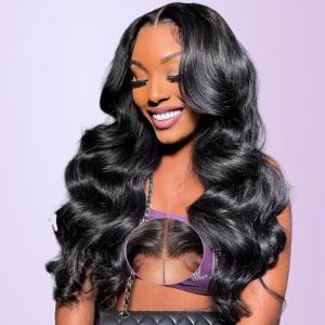 20 Pouces Perruque Bresilienne Cheveux Humain 180% Densité 6×6 Perruque Femme Naturelle Body Wave Sans Colle Cheveux HD Lace Wear and Go Glueless Wig Plucked Pre Cut Naturel Humaine(16 Pouces (41cm))