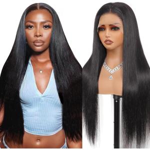 13×6 HD Lace Wig Human Hair Perruque Femme Naturelle Brésilien Straight Glueless Wig Human Hair Perruque Femme Naturelle Straight Bresilienne Cheveux Humain Lace Frontal Wigs 16 Pouces 40cm(13×4 Lace Front Wig)