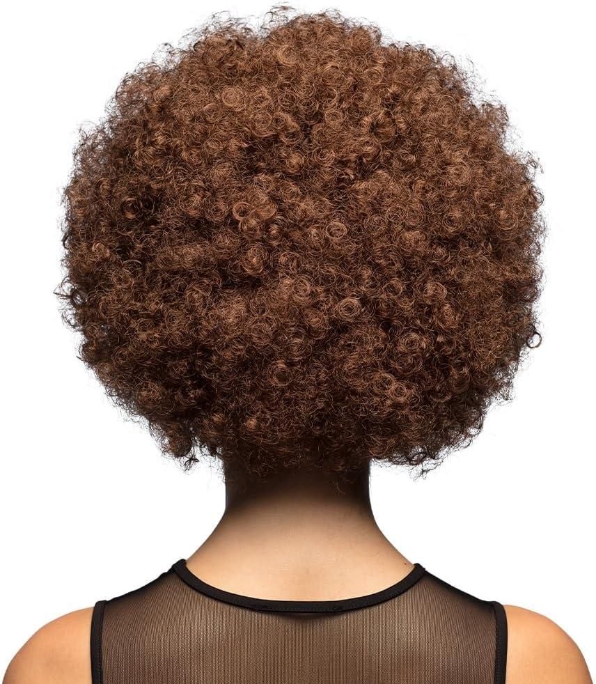 image:imageBoland Perruque boucle pour adultes Coiffure courte en cheveux synthtiques Perruque pour le carnaval Halloween et JGA Accessoires pour les dguisements de carnavalBrun