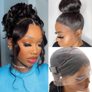 613 Perruque Bob Blonde Cheveux Humains 13×4 HD Bob Lace Front Perruques de Cheveux Humains Pré Plucked 210 Densité Perruques Bob Blonde Courtes pour Femmes 12 Pouces(Perruque frontale 360°)