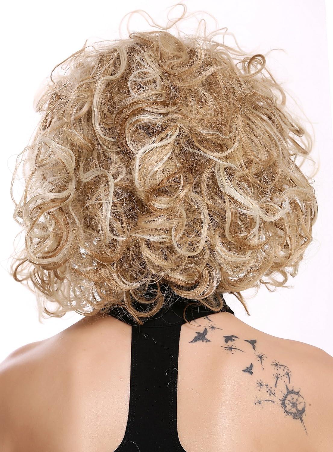 image:imageWIG ME UP DW2698 Perruque dame courte longueur dpaules sauvage boucle volumineuse mlange de blondBlond fraiseblond dorblond platine B27BH25DBH613