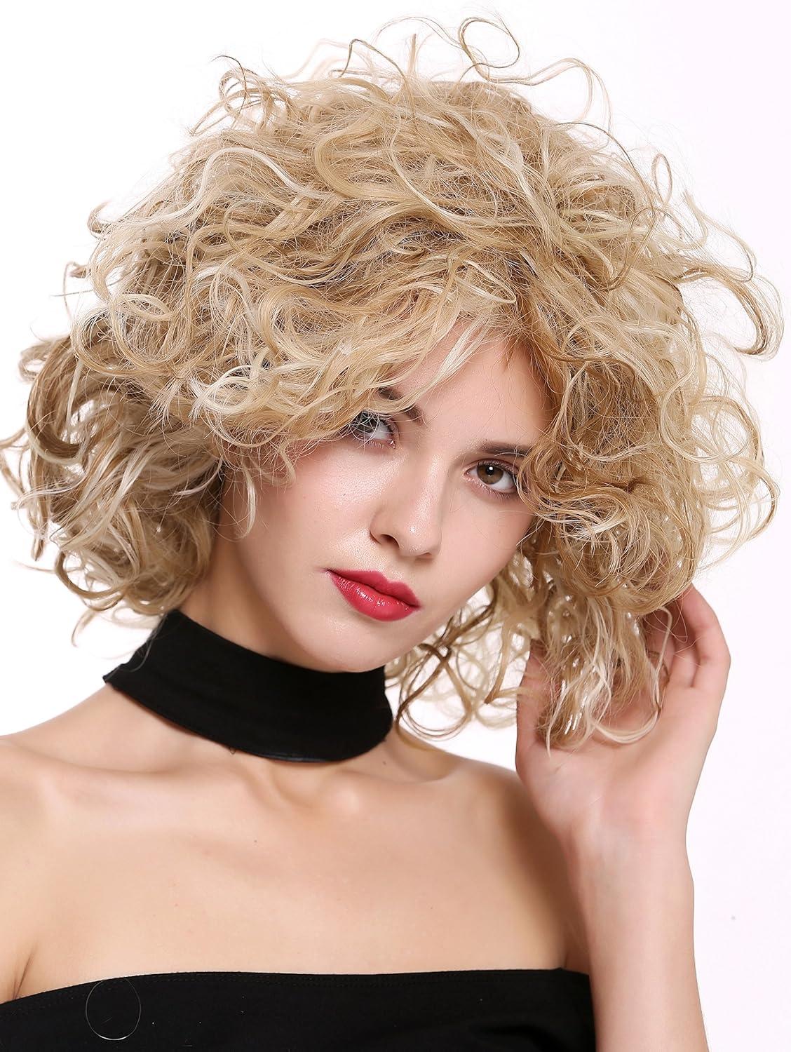 image:imageWIG ME UP DW2698 Perruque dame courte longueur dpaules sauvage boucle volumineuse mlange de blondBlond fraiseblond dorblond platine B27BH25DBH613