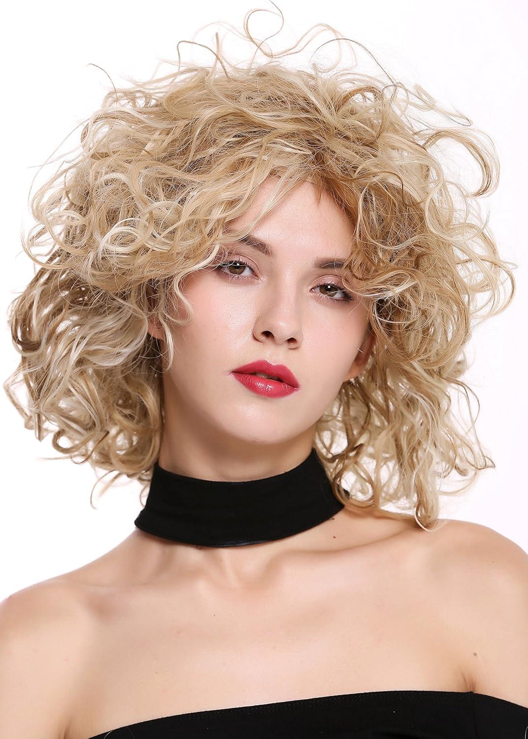 image:imageWIG ME UP DW2698 Perruque dame courte longueur dpaules sauvage boucle volumineuse mlange de blondBlond fraiseblond dorblond platine B27BH25DBH613