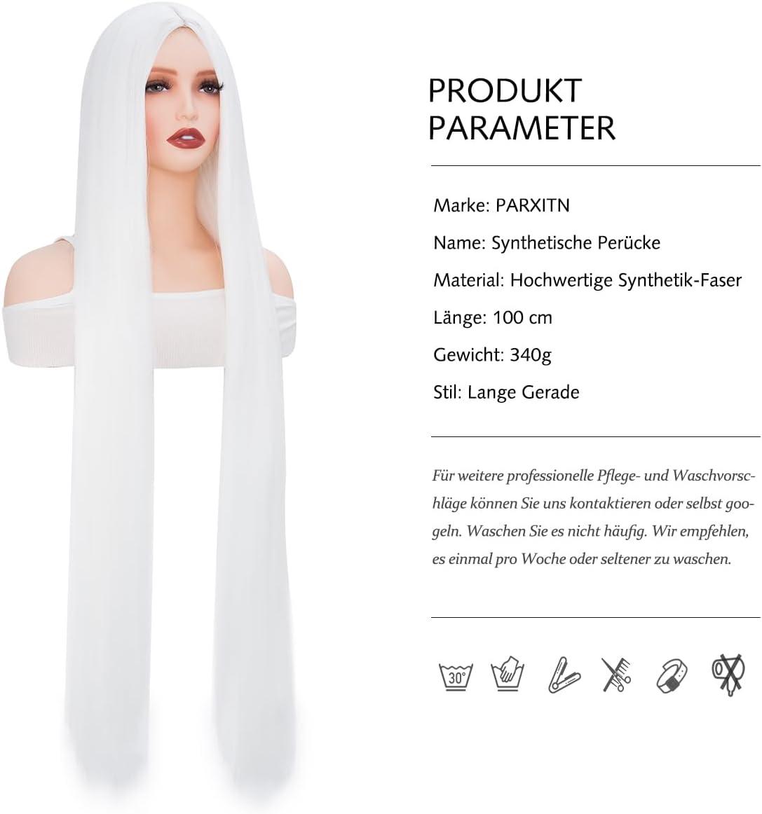 image:imagePerruque de cosplay Coupe rglable Longue perruque tresse double avec frange Perruque dHalloween Orange Pour fte carnaval Pour femme et filleBlanc