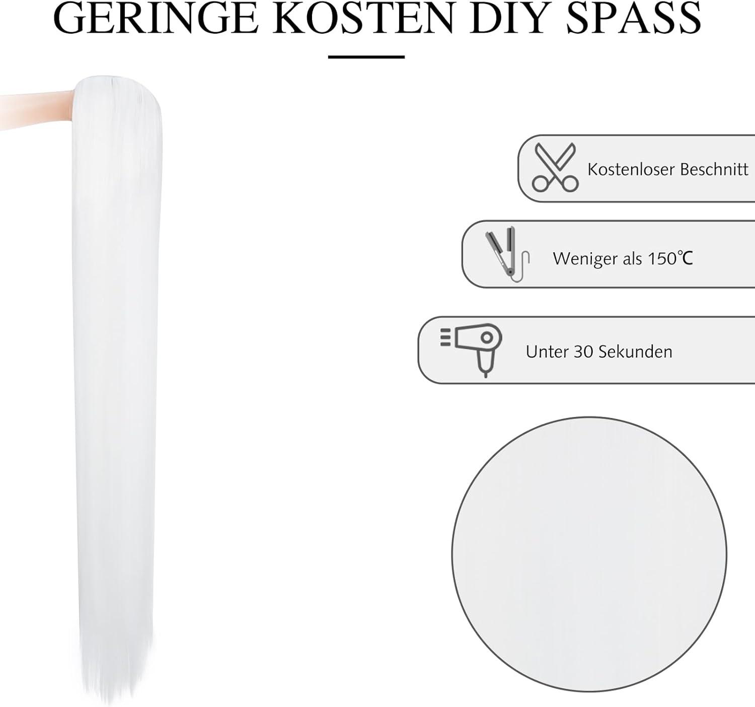 image:imagePerruque de cosplay Coupe rglable Longue perruque tresse double avec frange Perruque dHalloween Orange Pour fte carnaval Pour femme et filleBlanc