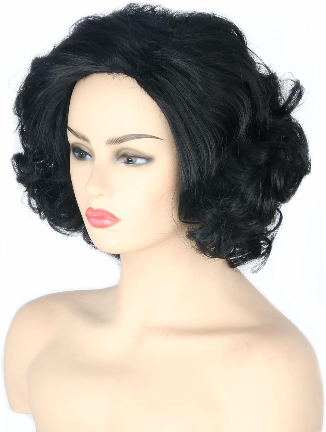 image:imageTopcosplay Perruque blonde pour femme Courte et ondule Pour Halloween cosplay dguisementNoir