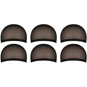 12 Pack Cap de Perruque pour Femmes Et Hommes, chapeaux de perruque en nylon en tissu extensible et mince, taille unique (beige naturel)(Noir)