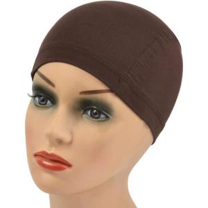 1 pièce Wig Cap Bonnet en bambou Bonnet de perruque élastique pour perruques (brun foncé)(brun foncé)