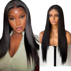 13×4 Swiss Lace Front Human Hair Wig Cheveux Humain Glueless Wig Unprocessed Brazilian Virgin Human Hair Straight P427 Highlight Brown Pre Plucked With Natural Hairline 20 Inch(13X4 Straight Wig)
