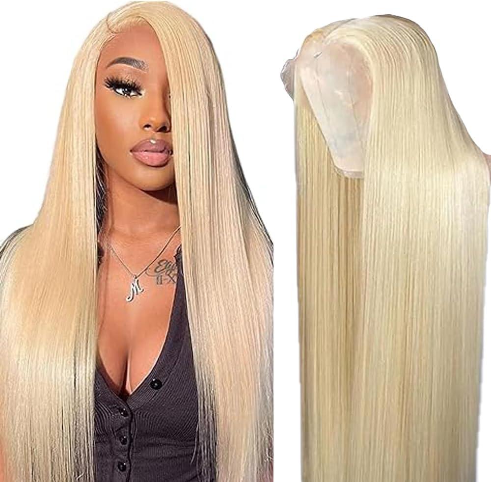 image:imageHuman Hair Wig Water Wave Perruque Cheveux Humain 5X5 Lace Front Perruque Femme Naturelle Brsilien 4 Chocolate 100 Unprocessed Brazilian Virgin Hair Glueless Wear and Go 34 Pouce13X4 613 Straight Wave
