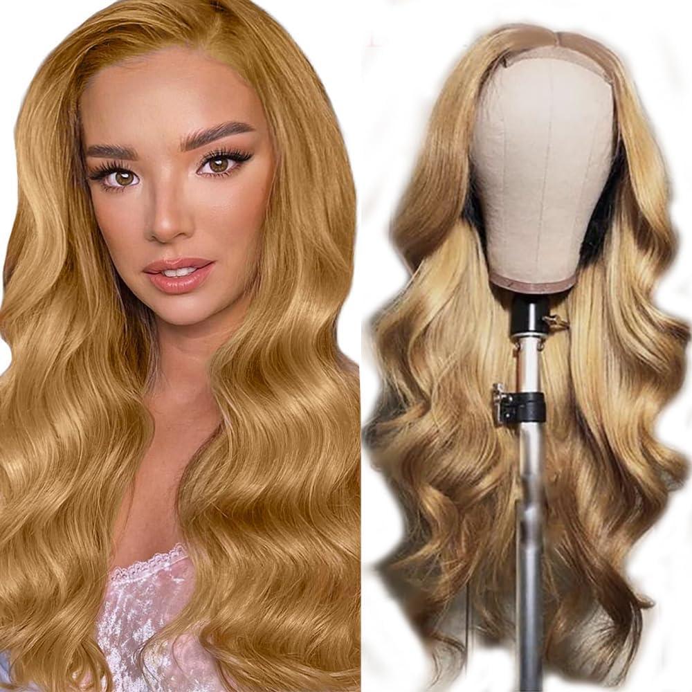 image:imageHuman Hair Wig Water Wave Perruque Cheveux Humain 5X5 Lace Front Perruque Femme Naturelle Brsilien 4 Chocolate 100 Unprocessed Brazilian Virgin Hair Glueless Wear and Go 34 Pouce13X4 27 Body Wave