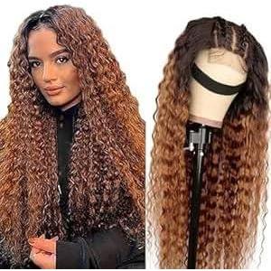 image:imageHuman Hair Wig Water Wave Perruque Cheveux Humain 5X5 Lace Front Perruque Femme Naturelle Brsilien 4 Chocolate 100 Unprocessed Brazilian Virgin Hair Glueless Wear and Go 34 Pouce13X4 1B30 Deep Wave