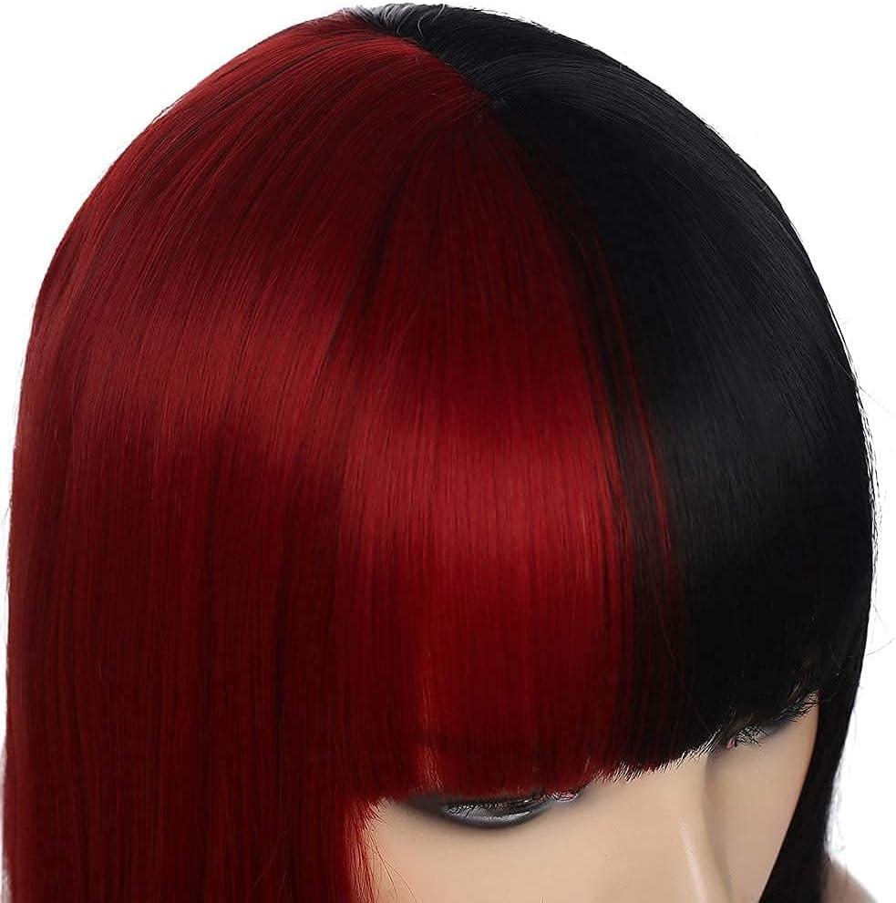 image:imagePerruque Rouge Dames Longues Boucls Onduls Cheveux Perruques Synthtique Cosplay Pleine Perruque Halloween Costume PartyRouge