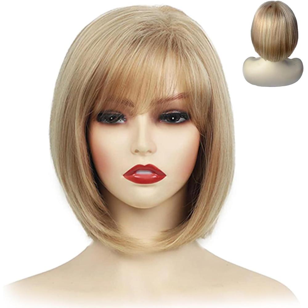 image:imagePerruque blonde courte pour femme perruque blonde 30 cm de long perruque courte pour femme pour un usage quotidien style et occasions spciales perruques pour fte