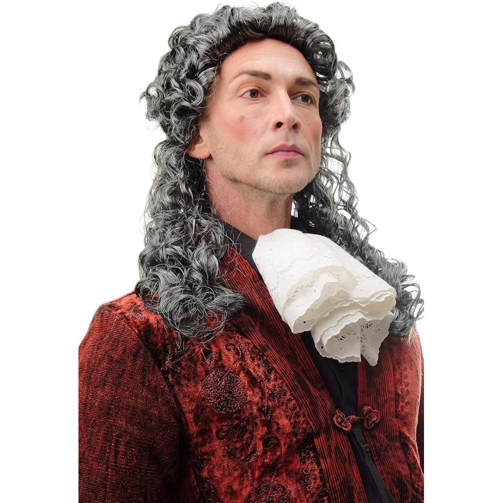image:imageWIG ME UP 68838P103 68 Perruque Hommes Femmes Carnaval Gris Noir Blonde Plouc mulet rouget boucls Baroque Noble