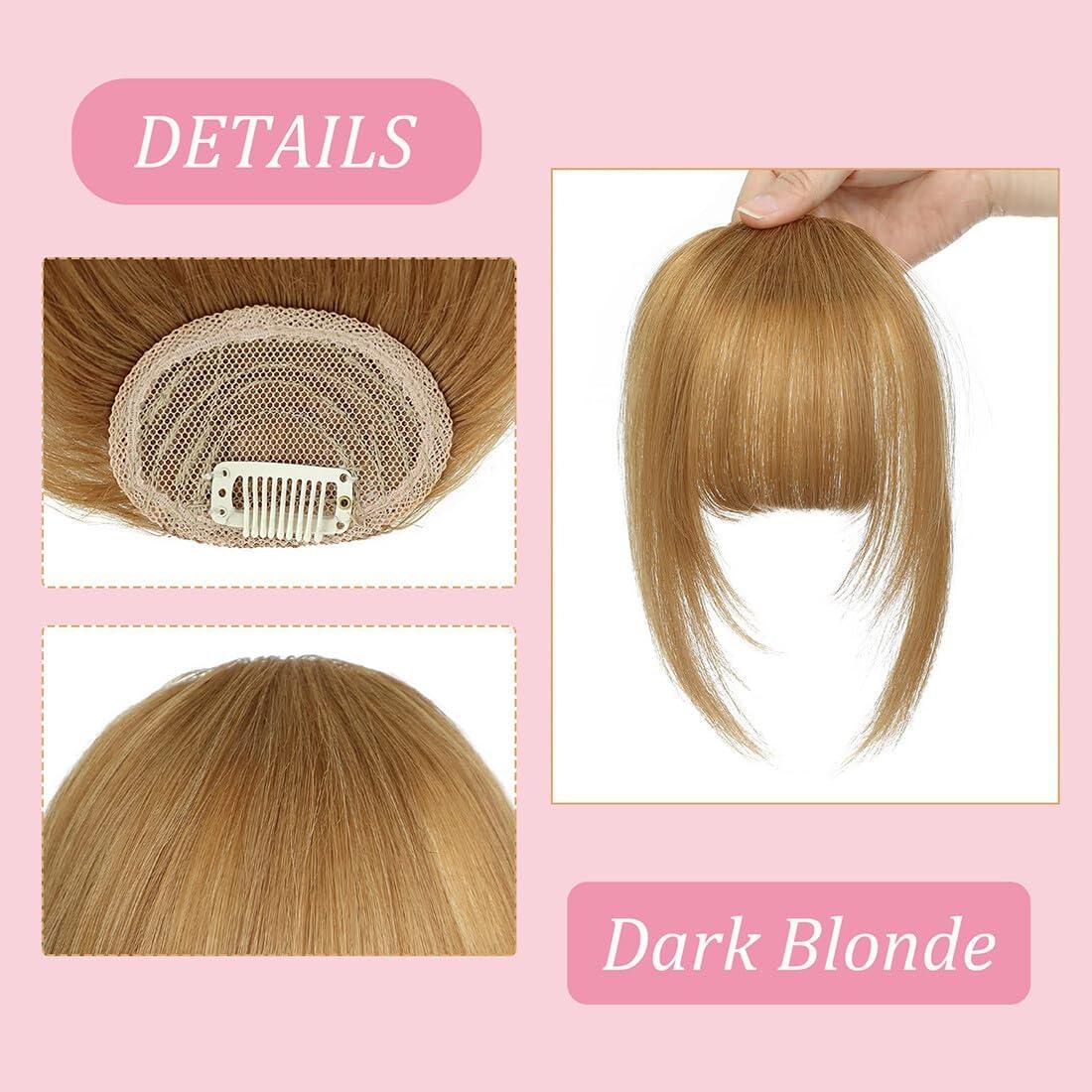 image:imageFrange de cheveux humains naturels avec branches clip invisible en frange pour volume instantan et polyvalence de coiffure parfaite pour fixer la racine des cheveux blond cendr propre 12 gnoirmarron