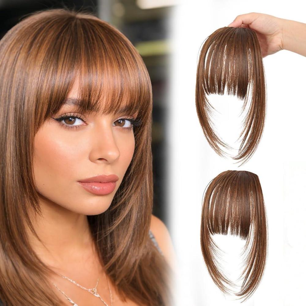 image:imageFrange Clip Cheveux Naturels Postiche Facile Porter pour Femmes Idal pour Quotidien Soires Cosplay et Changer de Style Rapidement