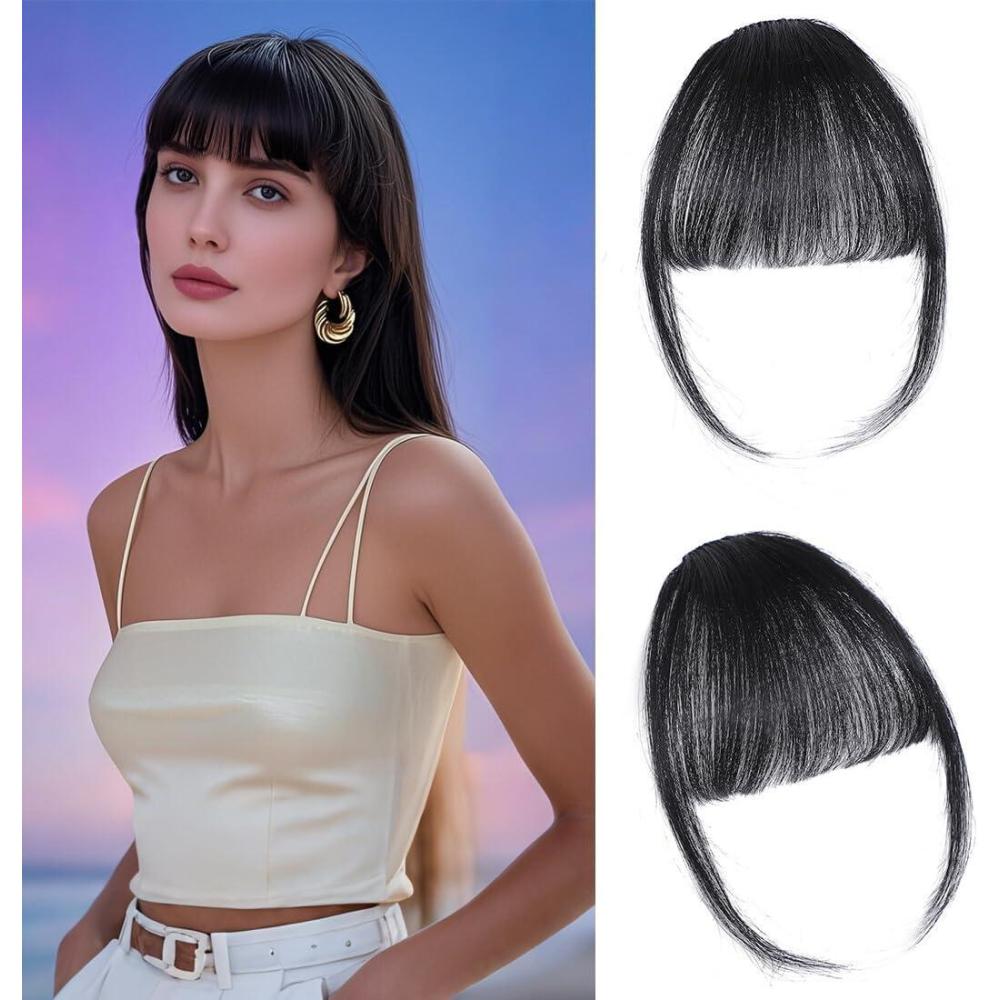 image:imageFrange de cheveux humains naturels avec branches clip invisible en frange pour volume instantan et polyvalence de coiffure parfaite pour fixer la racine des cheveux blond cendr propre 12 gnoir fonc