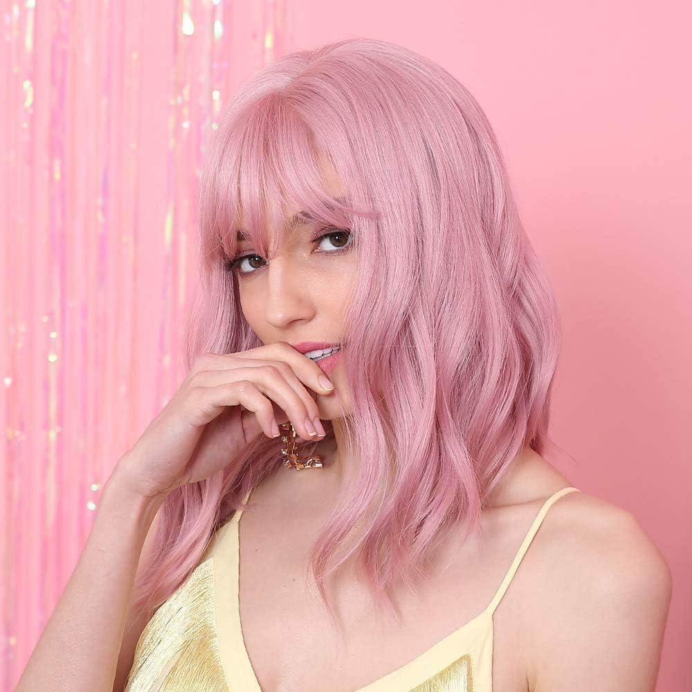 image:imageHAIRCUBE perruque courte pour femmes perruques synthtiques de haute qualit synthtiques roses