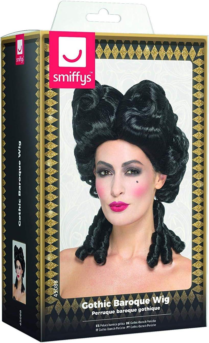 image:imageSmiffys Perruque baroque gothique Noir Halloween CarnavalNoir