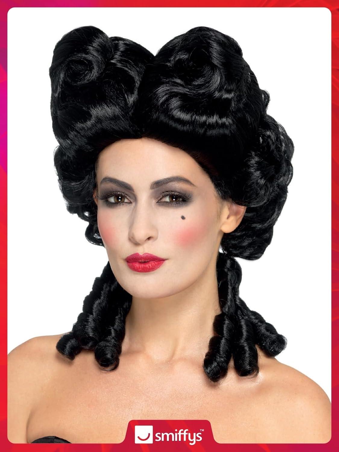 image:imageSmiffys Perruque baroque gothique Noir Halloween CarnavalNoir