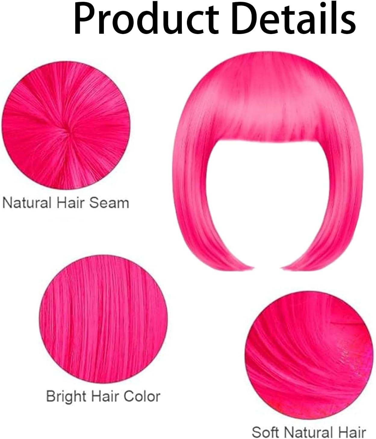 image:imageWigs Bob Wigs Pour Carnival Perruques De Cheveux Raides Pour Femmes Fiesta Motto Party Fiesta Perruques Femmes Courtes NoirRose Rou