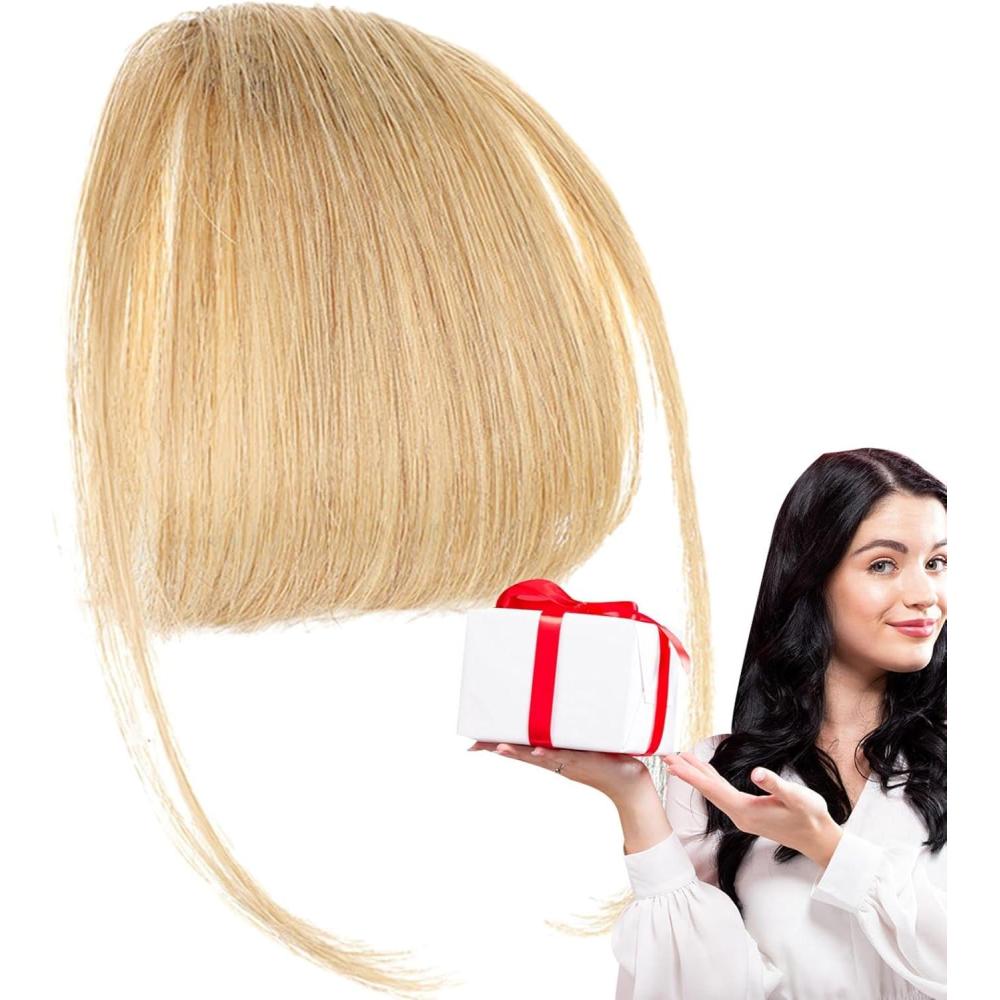 image:imageExtensions de Frange  Clip Cheveux HumainsFrange  Clip Cheveux Humains  Clip sur Air Bangs French Bangs  Clip de couleur naturelle sur lextension de cheveux de frange soigne extensionsgold