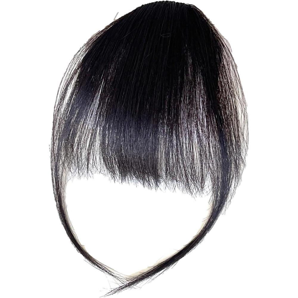 image:imagePince cheveux Wispy Bangs clip Bangs Perruque de cheveux humains pour femme avec frange clipExtensions de cheveux de les jours petite amie pouse et frange avec tempes pour le