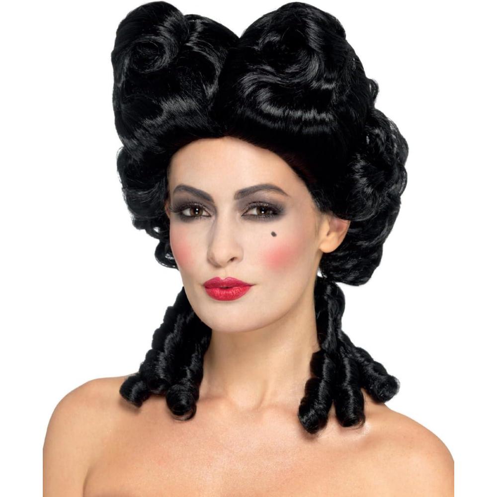 image:imageSmiffys Perruque baroque gothique Noir Halloween CarnavalNoir