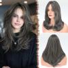 Gris Acier-Curtain Bangs